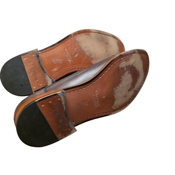 Warfield & Grand Men's Classic Brown Leather Oxford Shoes Size 10 - Picture 9 of 12